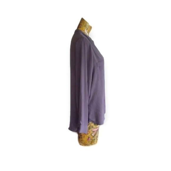 RO & DE top gray long sleeve blouse Medium - Picture 3 of 8